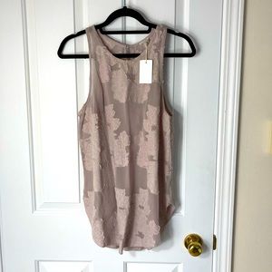 Wilfred Sheer Mauve Sleeveless Blouse